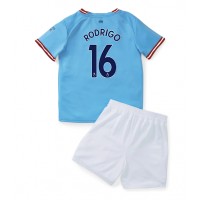 Manchester City Rodri Hernandez #16 Fotballklær Hjemmedraktsett Barn 2022-23 Kortermet (+ korte bukser)